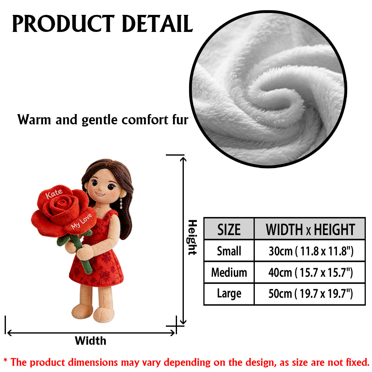 Custom Any Photo Birth Flower - Personalized Self Love Premium Faux Fur Pillow