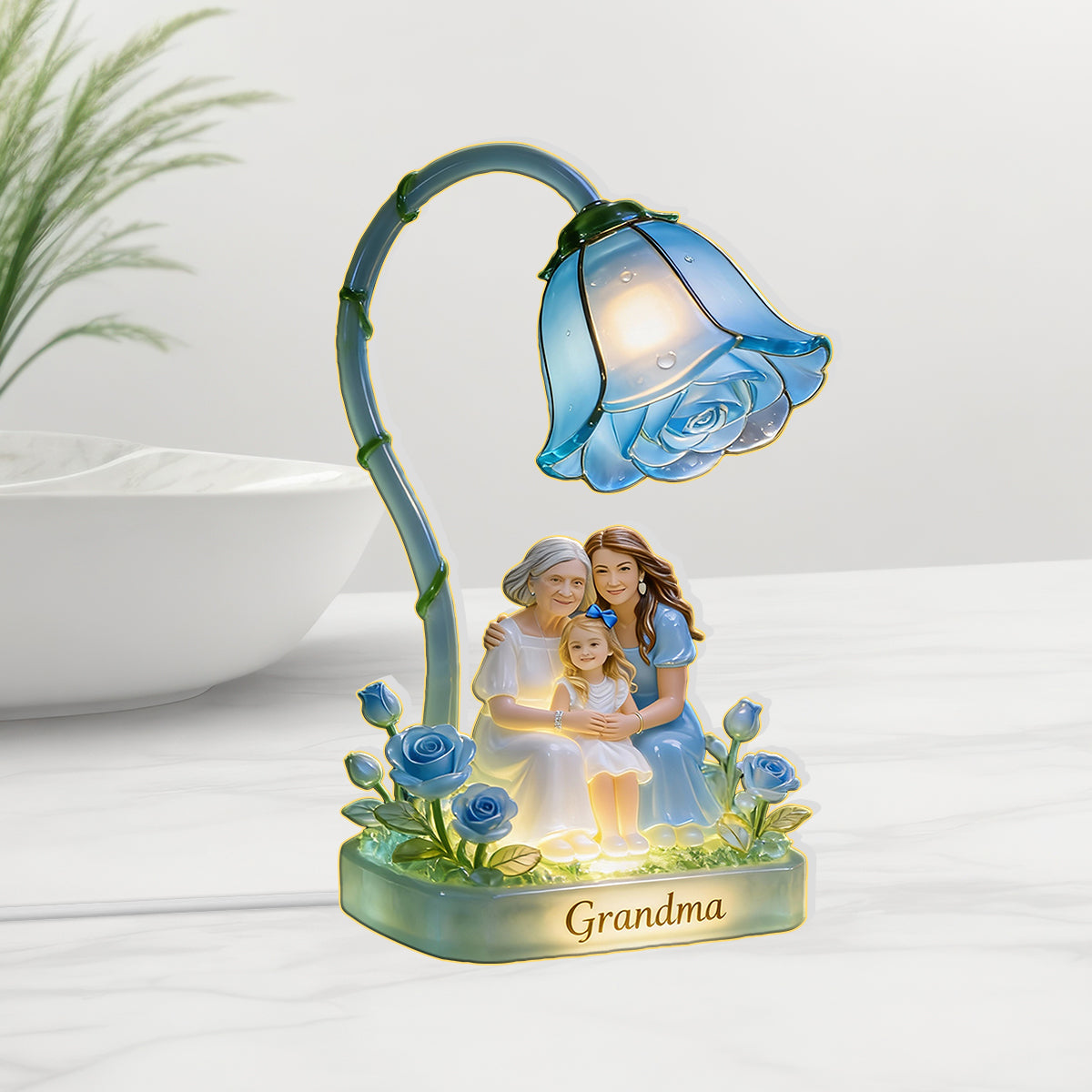Custom Any Photo Perfect Gift For Mom, Grandma - Personalized Mother Acrylic LED Night Light