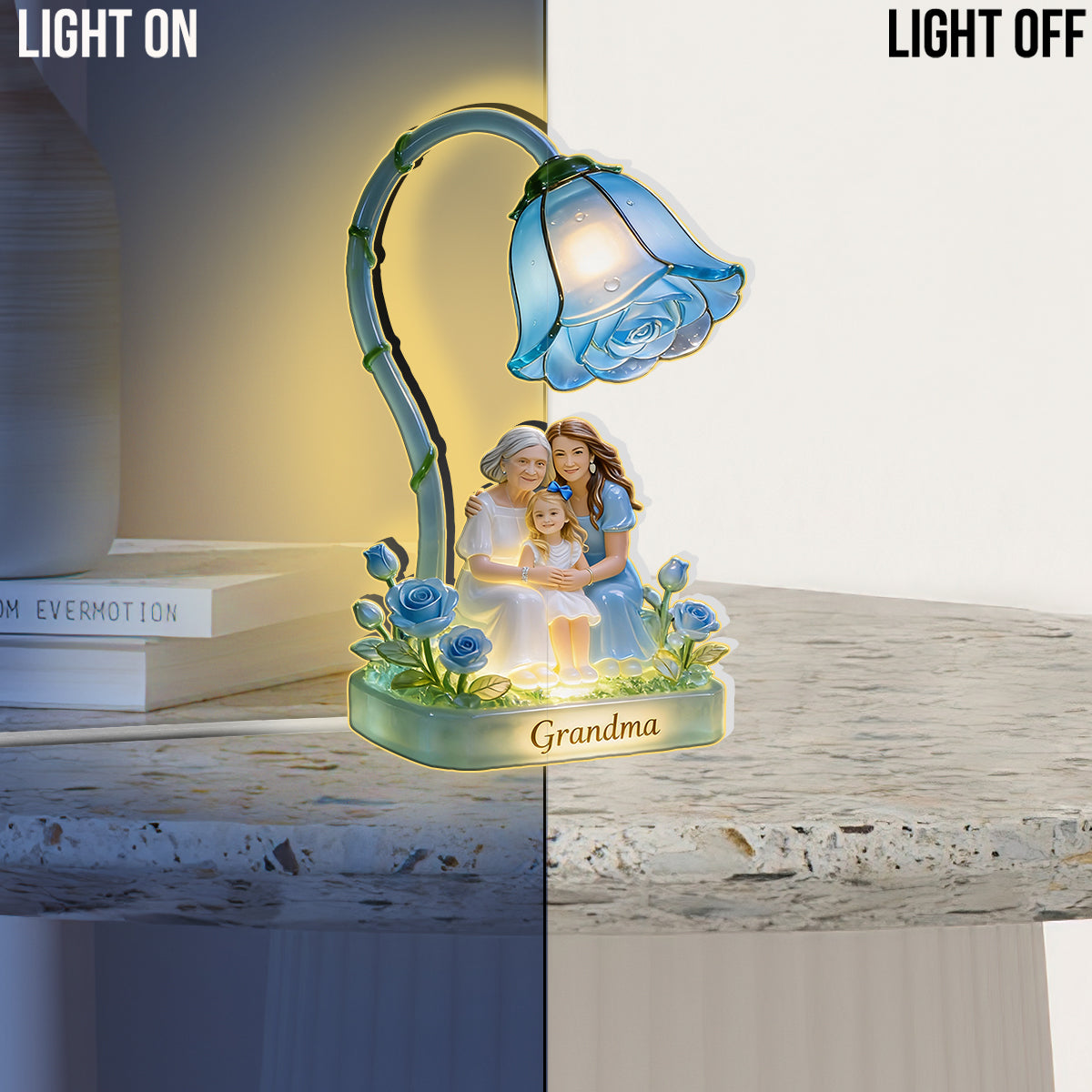 Custom Any Photo Perfect Gift For Mom, Grandma - Personalized Mother Acrylic LED Night Light