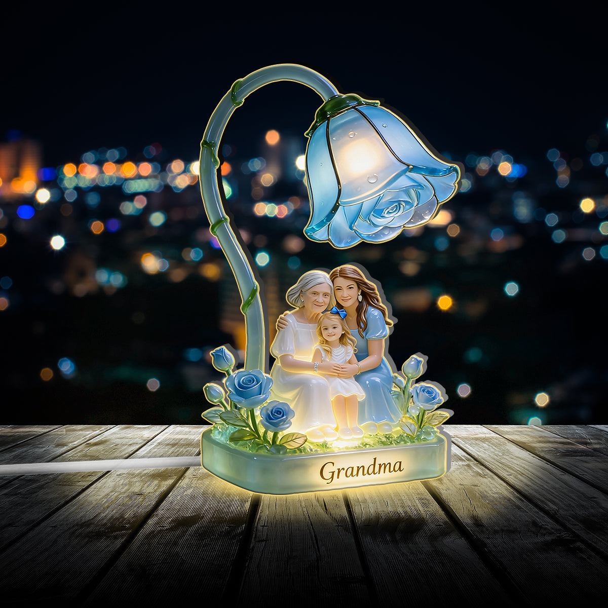 Custom Any Photo Perfect Gift For Mom, Grandma - Personalized Mother Acrylic LED Night Light