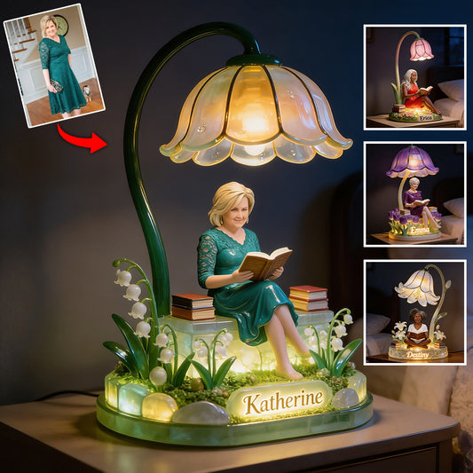 Custom Any Photo Reading Lamp For Book Lovers - Personalized Book Acrylic LED Night Light