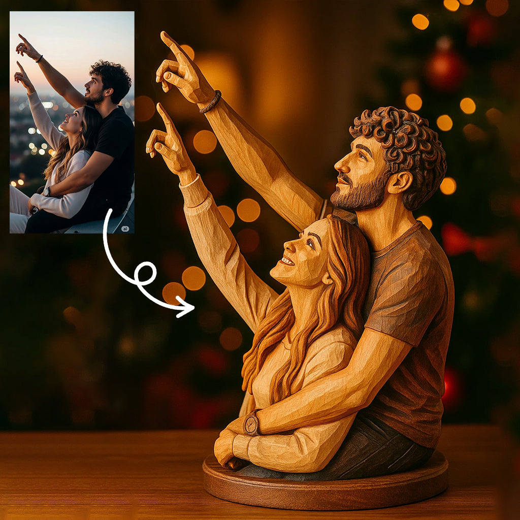 Je t'aime - Plaque acrylique personnalisée pour couple, forme sur mesure