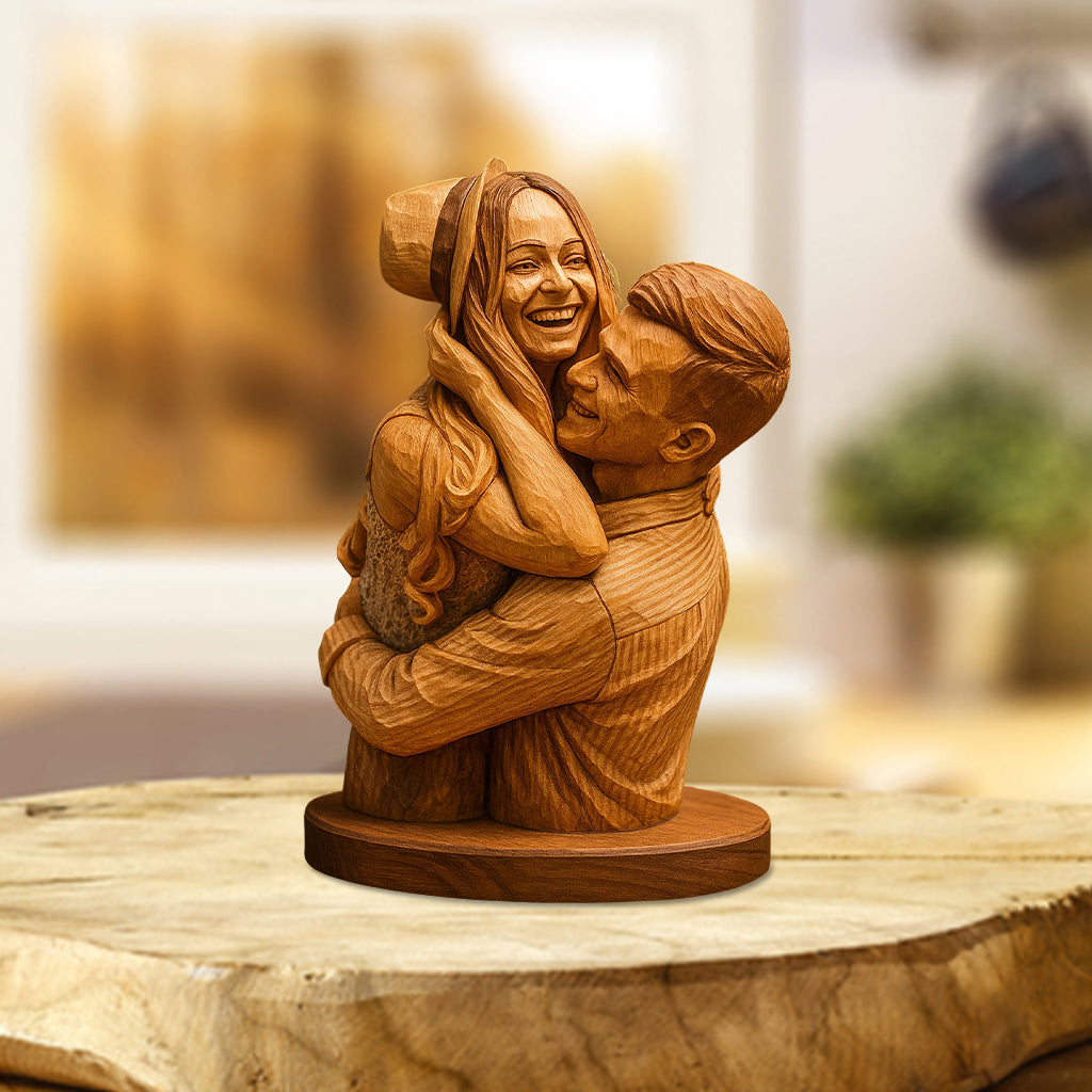 Je t'aime - Plaque acrylique personnalisée pour couple, forme sur mesure