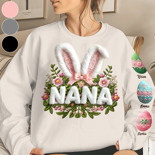T-shirt personnalisé « Lapin de Pâques - Mamie »