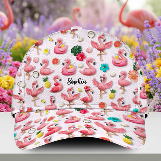Casquette classique personnalisée « J’adore les flamants roses »