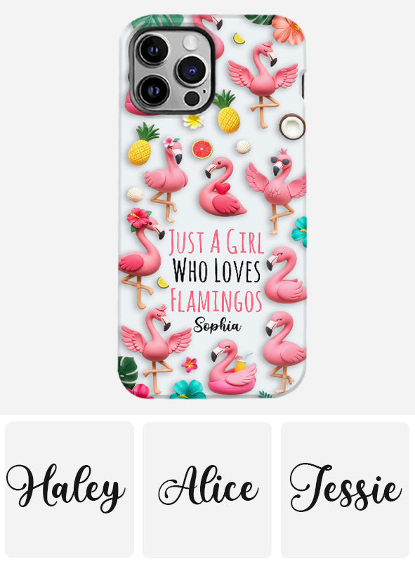 Coque de téléphone personnalisée « Flamants roses » avec motif intégral flamants roses