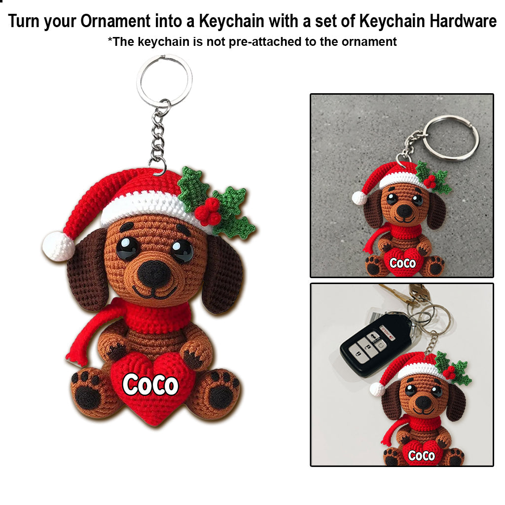 Merry Christmas Dogs - Personalized Dachshund Ornament