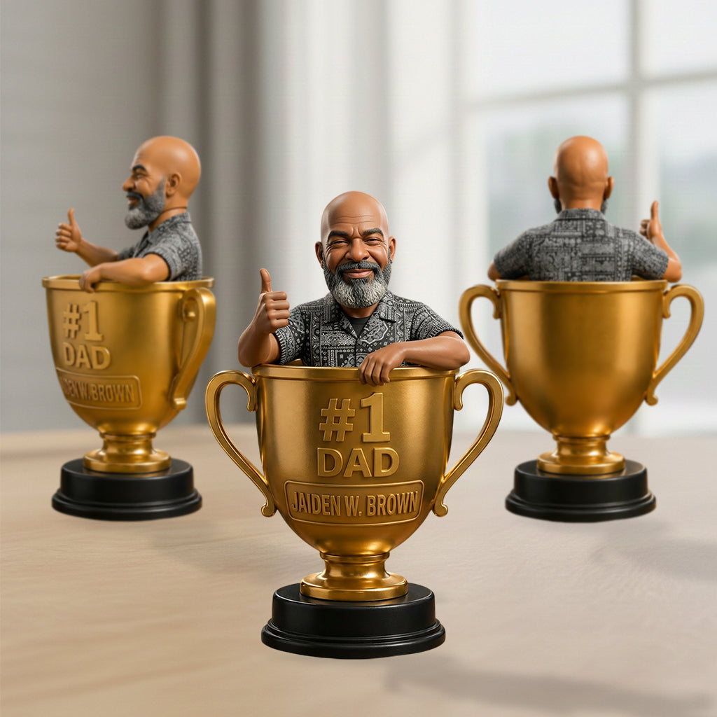 Figurine 3D Personnalisée Meilleur Papa/Père/Oncle - Photo Personnalisée