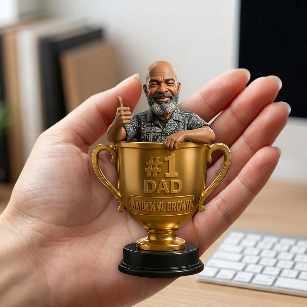 Figurine 3D Personnalisée Meilleur Papa/Père/Oncle - Photo Personnalisée