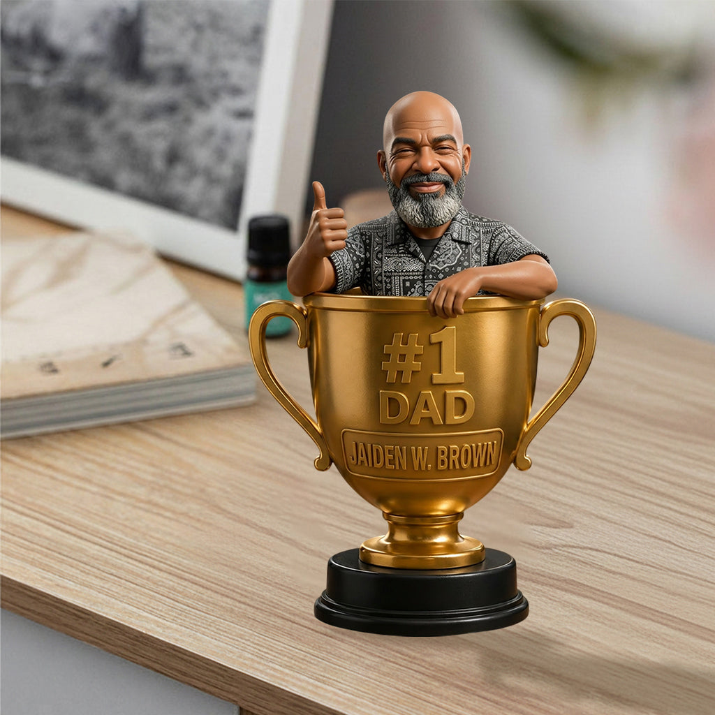 Figurine 3D Personnalisée Meilleur Papa/Père/Oncle - Photo Personnalisée