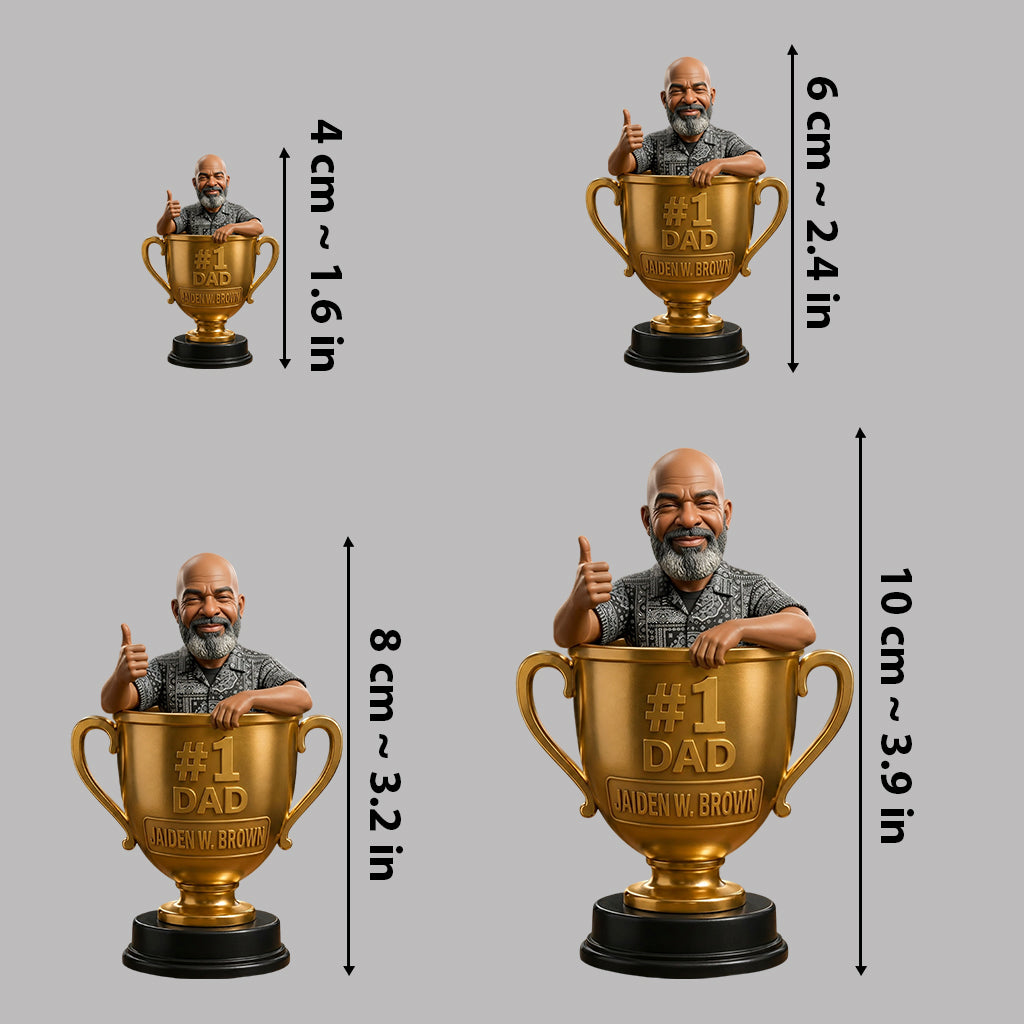 Figurine 3D Personnalisée Meilleur Papa/Père/Oncle - Photo Personnalisée