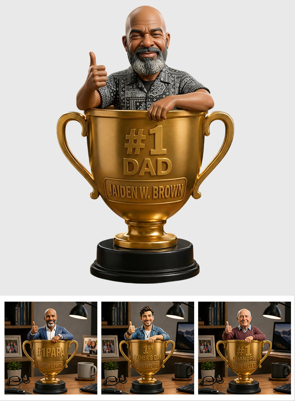 Figurine 3D Personnalisée Meilleur Papa/Père/Oncle - Photo Personnalisée