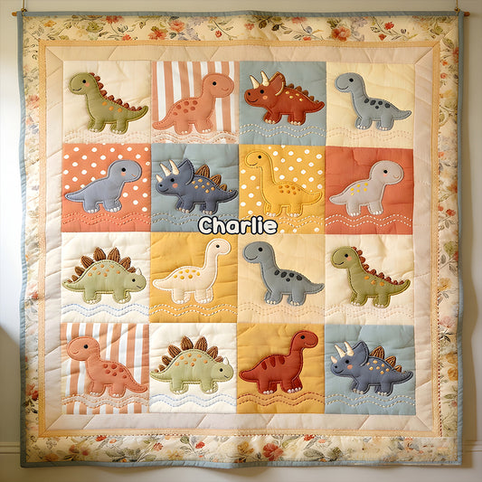 Dinosaures Adorables - Couverture Personnalisée pour Enfant