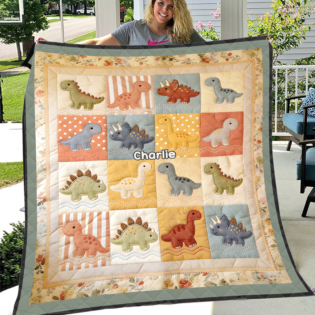 Dinosaures Adorables - Couverture Personnalisée pour Enfant
