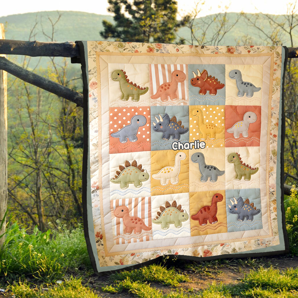 Dinosaures Adorables - Couverture Personnalisée pour Enfant
