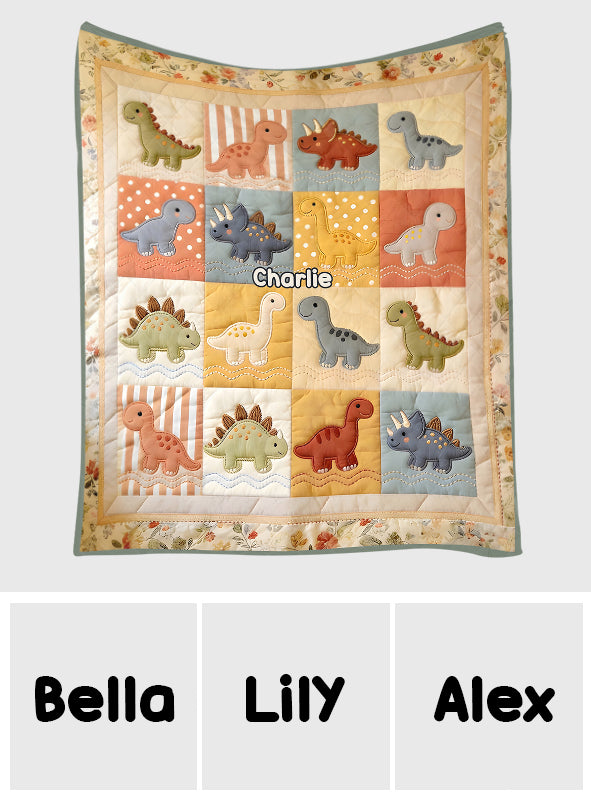 Dinosaures Adorables - Couverture Personnalisée pour Enfant