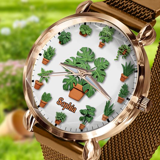 J'ai vraiment besoin de toutes ces plantes - Montre-bracelet personnalisée pour jardinière