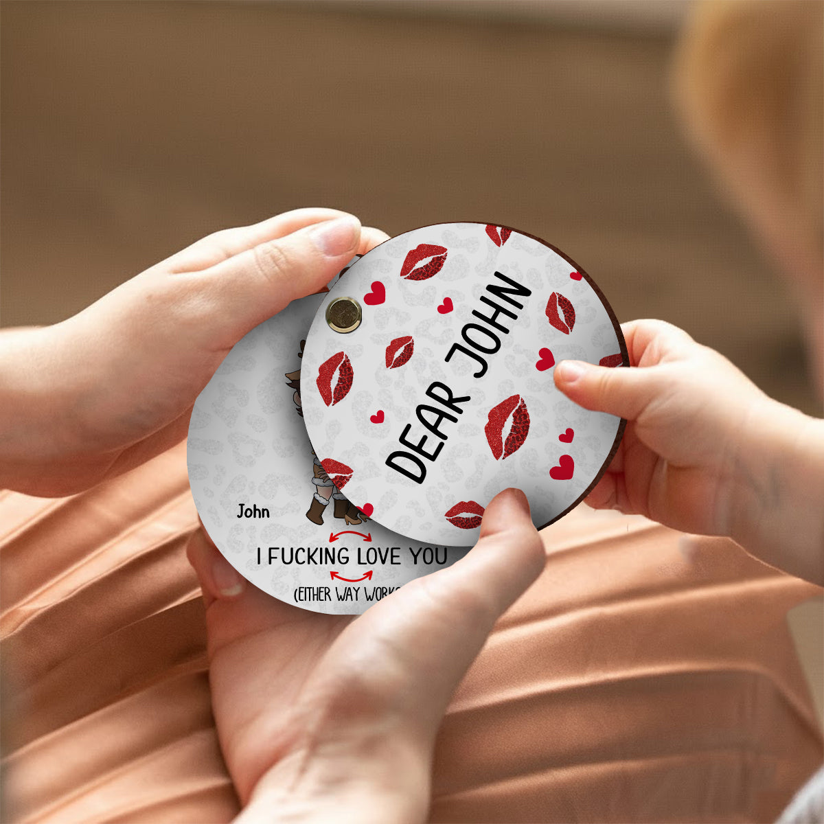 Surprise Gift For Him - Personalized Couple Flip Ornament