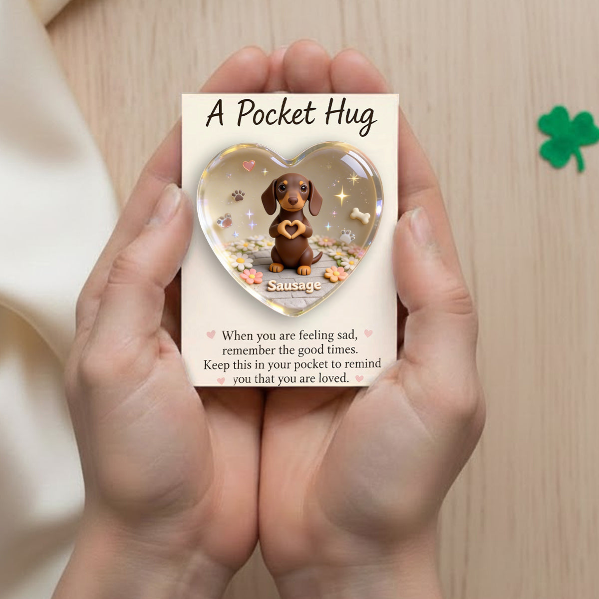 Pet Owner Keepsake Gift - Personalized Dog Pocket Hug Card
