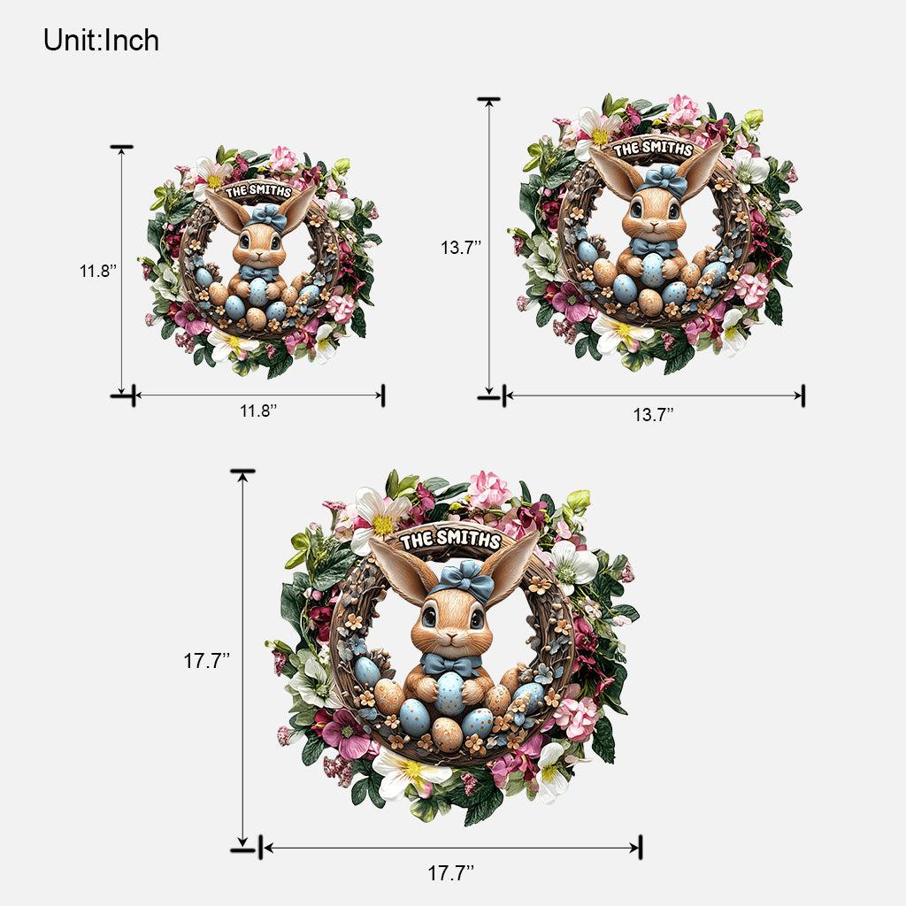 Happy Easter - Personalized Family Custom Shaped Wood Sign