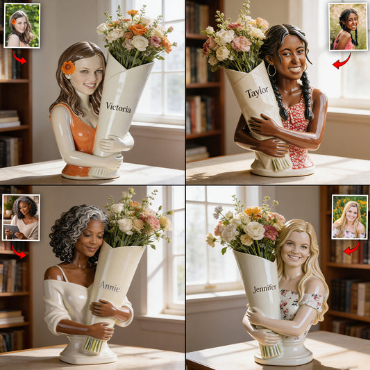 Fleurissez pour Vous - Vase en Acrylique Personnalisé pour l'Amour de Soi