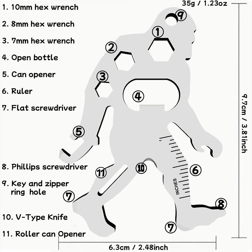 Cut Shape Squatch Multitools
