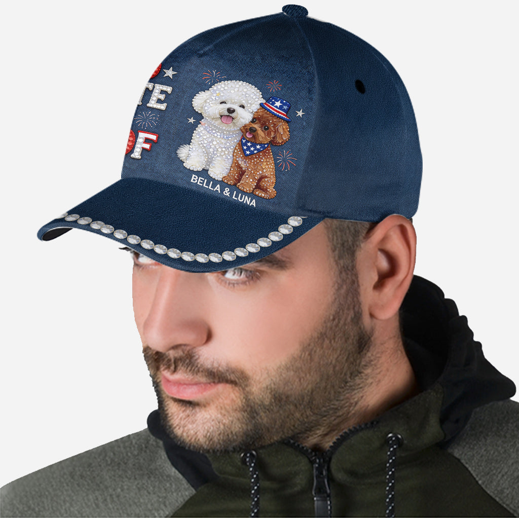 Rouge, Blanc & Woof - Casquette Classique Personnalisée pour Chien