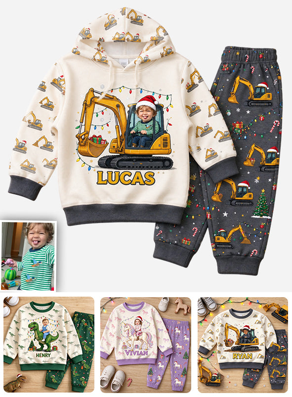 Merry Christmas - Personalized Kid Kid Hoodie & Kid Jogger Sweatpants