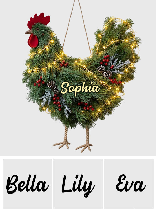 Couronne de poulet - Panneau lumineux LED personnalisé en acrylique représentant un poulet
