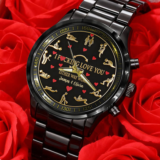 Je t'aime - Montre-bracelet personnalisée pour couple épicée