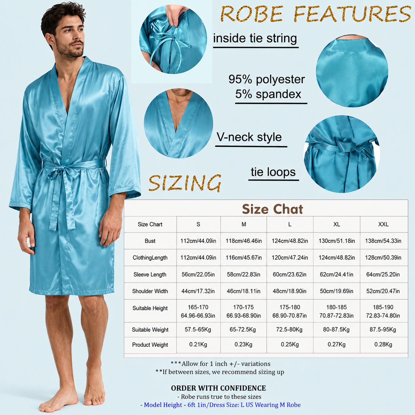 Birthmonth Flower Luxury Robe - Personalized Self Love Satin Robe