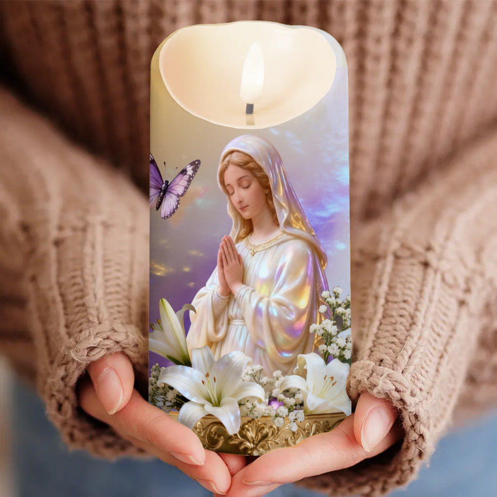 Our Lady Eternal Glow - Christian Flameless Candle