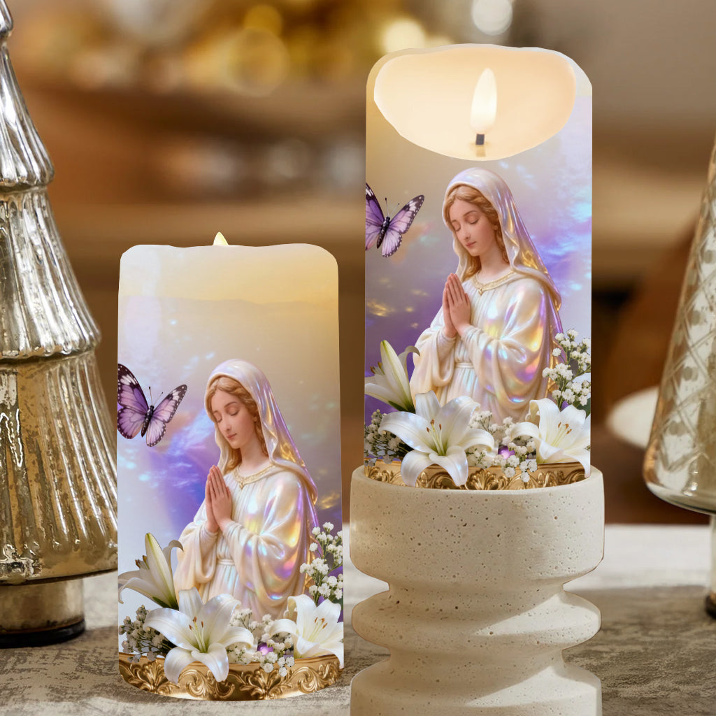 Our Lady Eternal Glow - Christian Flameless Candle