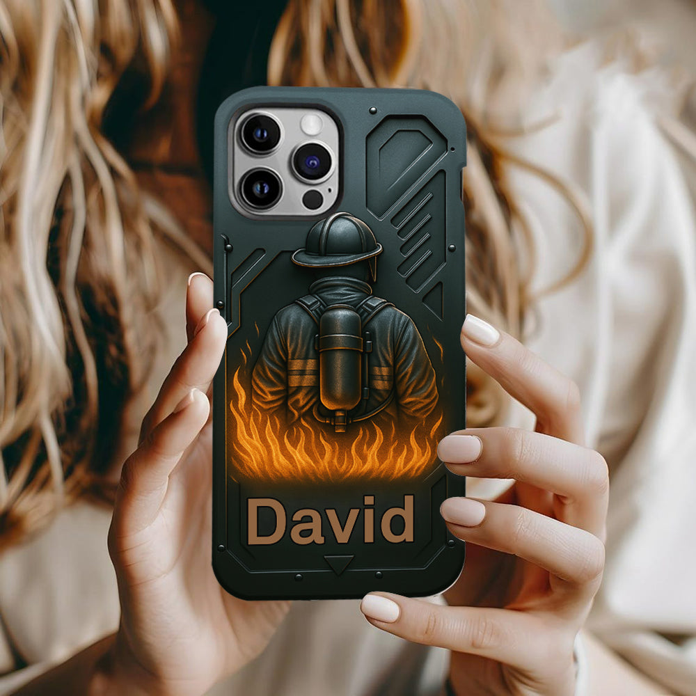 The Strone One - Personalized Firefighter Full Print Phone Case