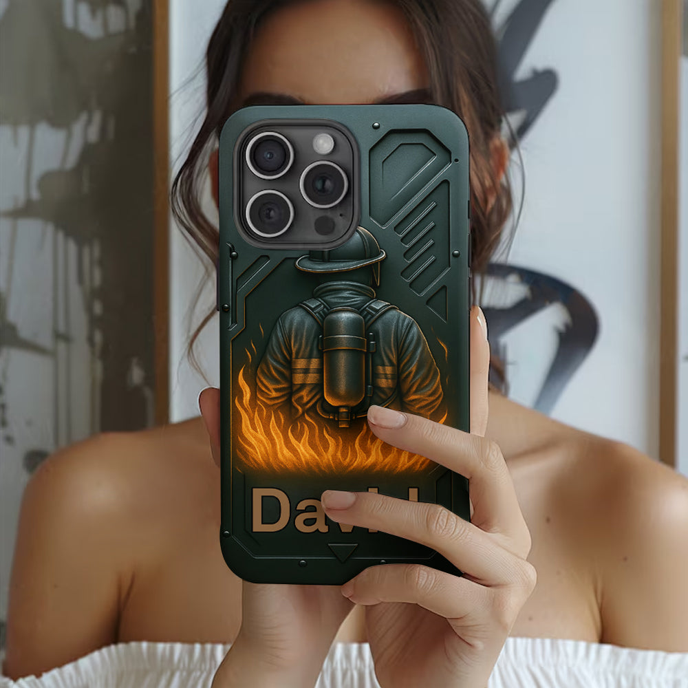 The Strone One - Personalized Firefighter Full Print Phone Case