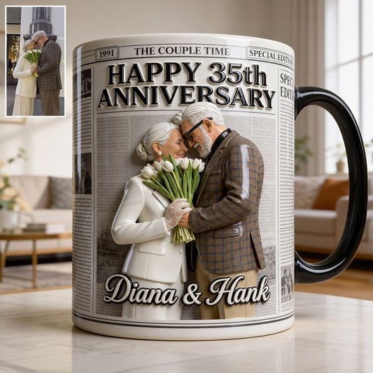 Les Moments d'Anniversaire - Mug Personnalisé pour Couple