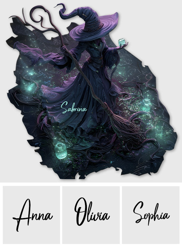 Belle Sorcière - Paillasson/Tapis personnalisé en forme de sorcière