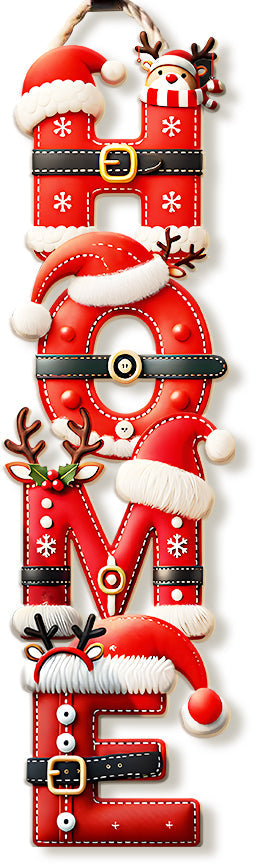 Bienvenue à la maison - Panneau en bois personnalisé pour la famille