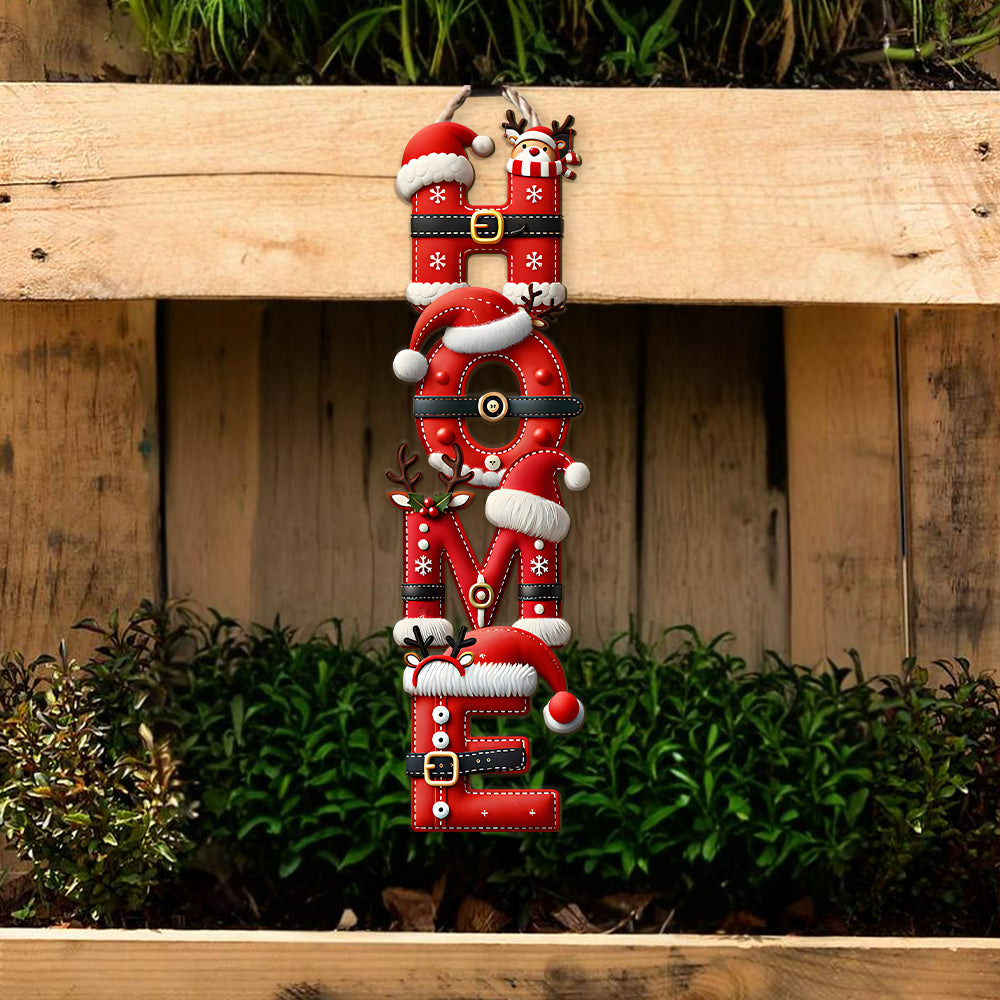 Bienvenue à la maison - Panneau en bois personnalisé pour la famille