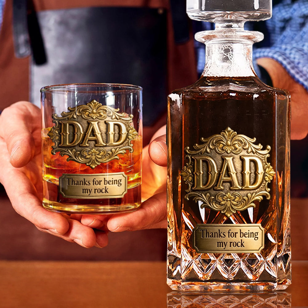 Merci d'être mes piliers - Ensemble de carafe à whisky personnalisé