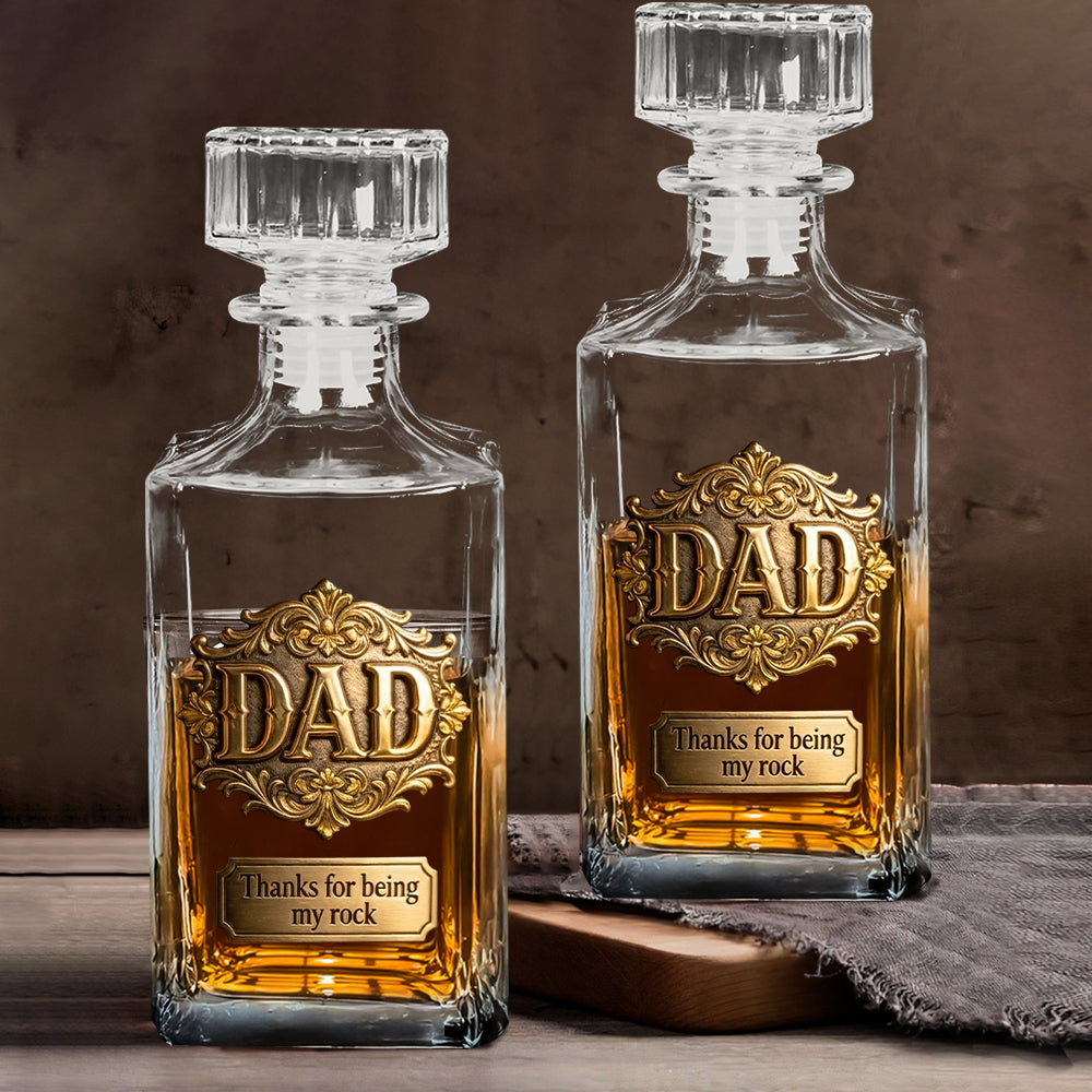 Merci d'être mes piliers - Ensemble de carafe à whisky personnalisé