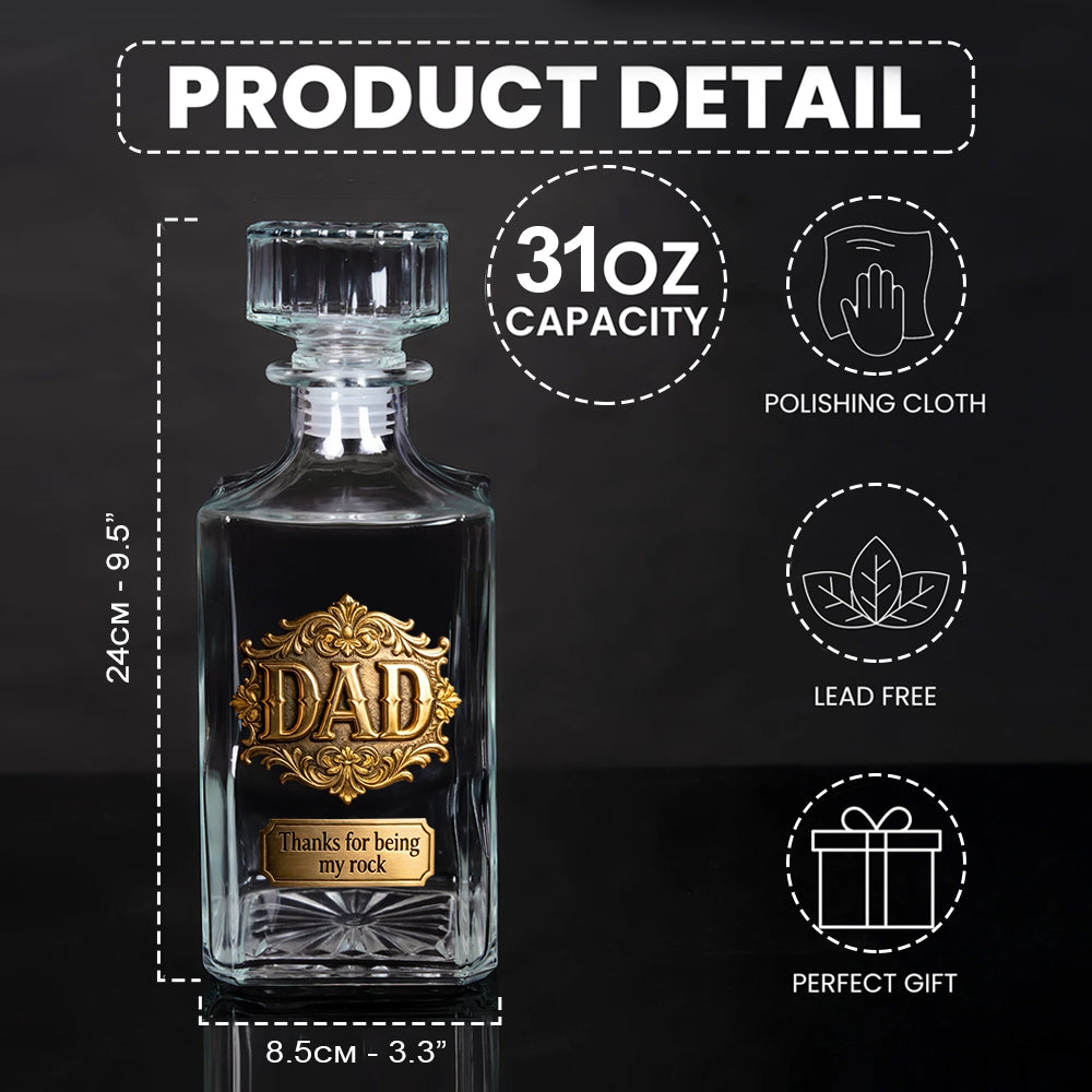 Merci d'être mes piliers - Ensemble de carafe à whisky personnalisé