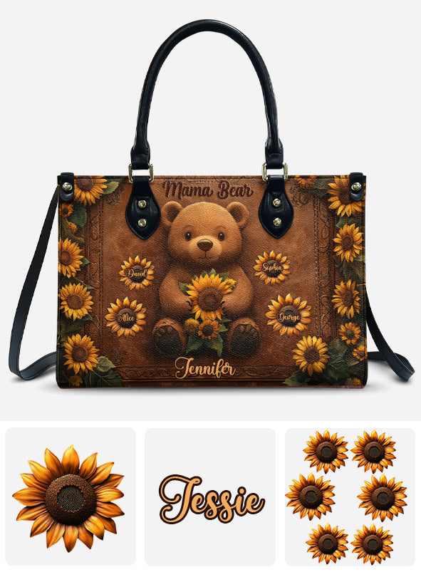Mama Bear - Personalized Mother Leather Handbag