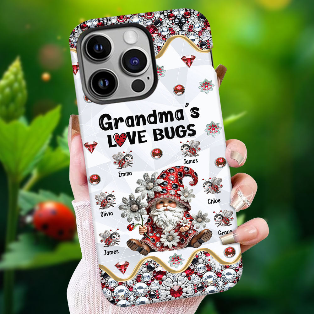 Grandma's Love Bugs - Personalized Grandma Full Print Phone Case