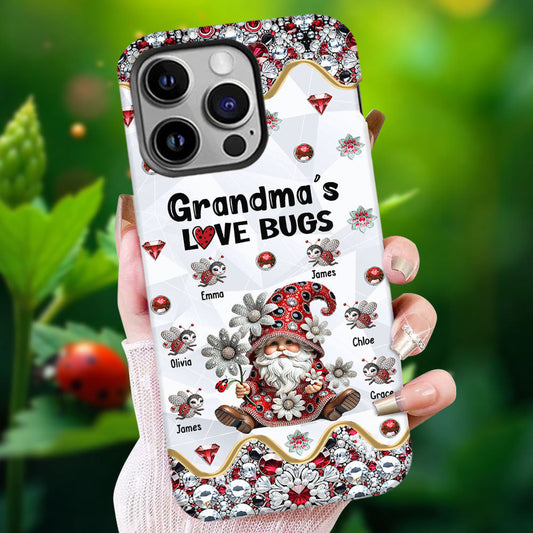 Grandma's Love Bugs - Personalized Grandma Full Print Phone Case