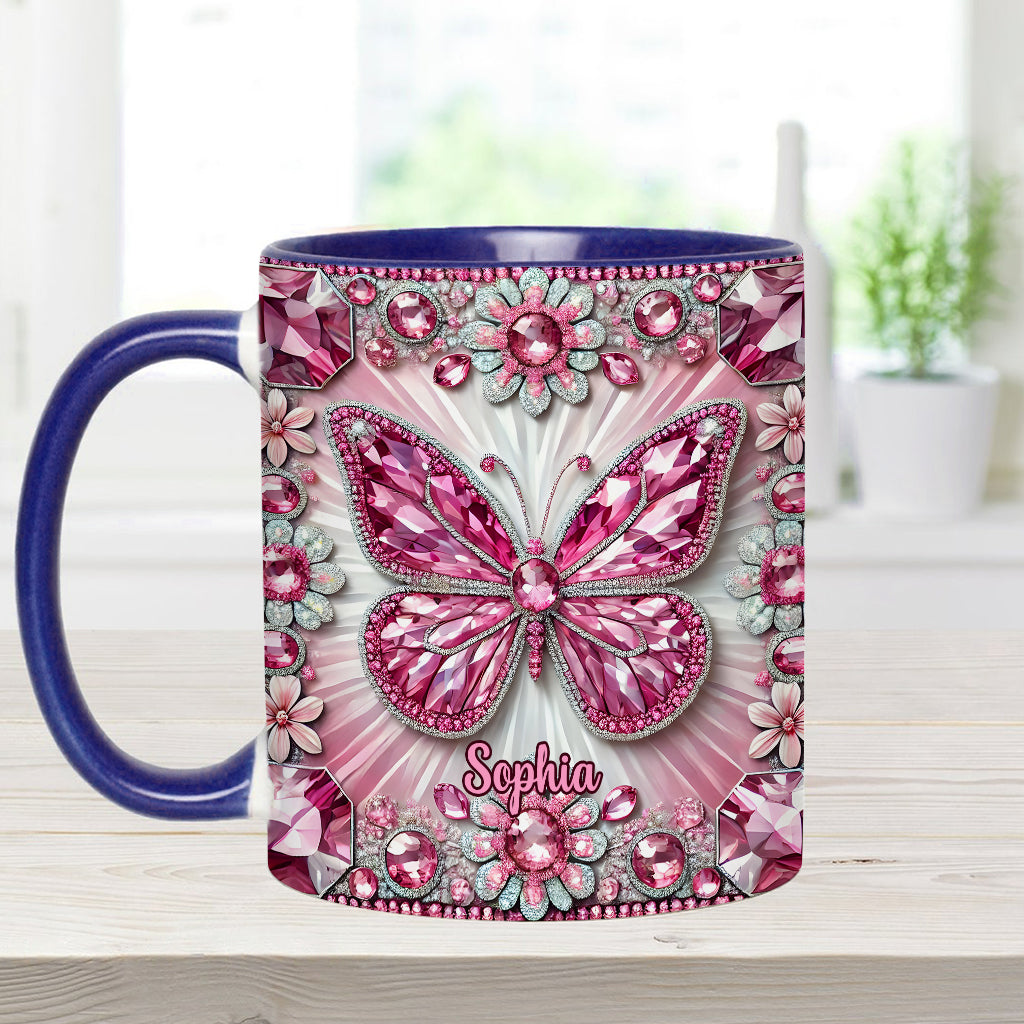 Beautiful Creatures - Personalized Butterfly Accent Mug