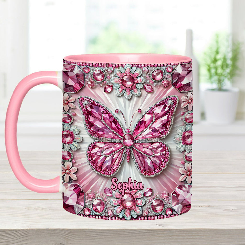 Beautiful Creatures - Personalized Butterfly Accent Mug