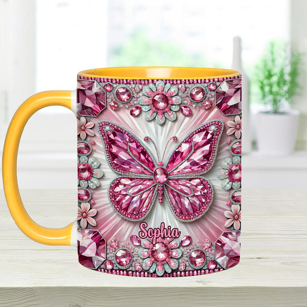 Beautiful Creatures - Personalized Butterfly Accent Mug