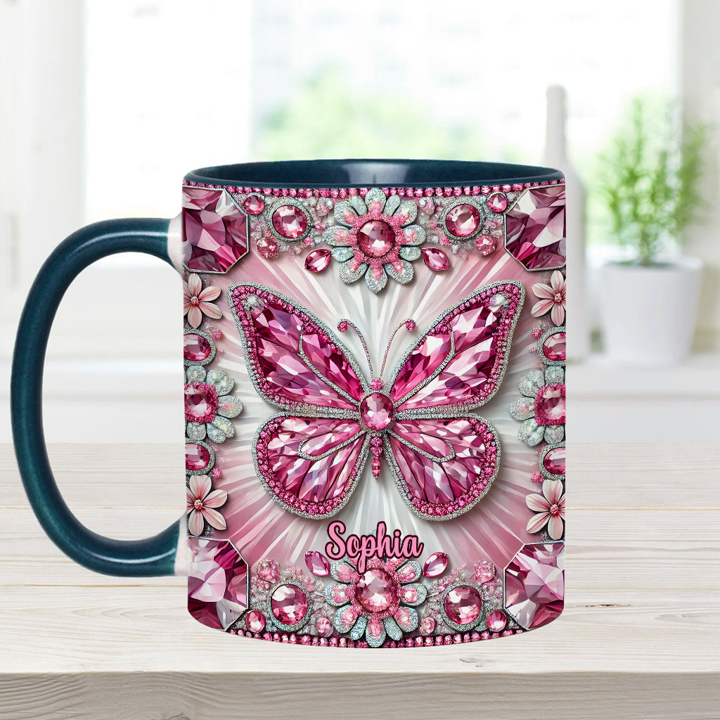Beautiful Creatures - Personalized Butterfly Accent Mug