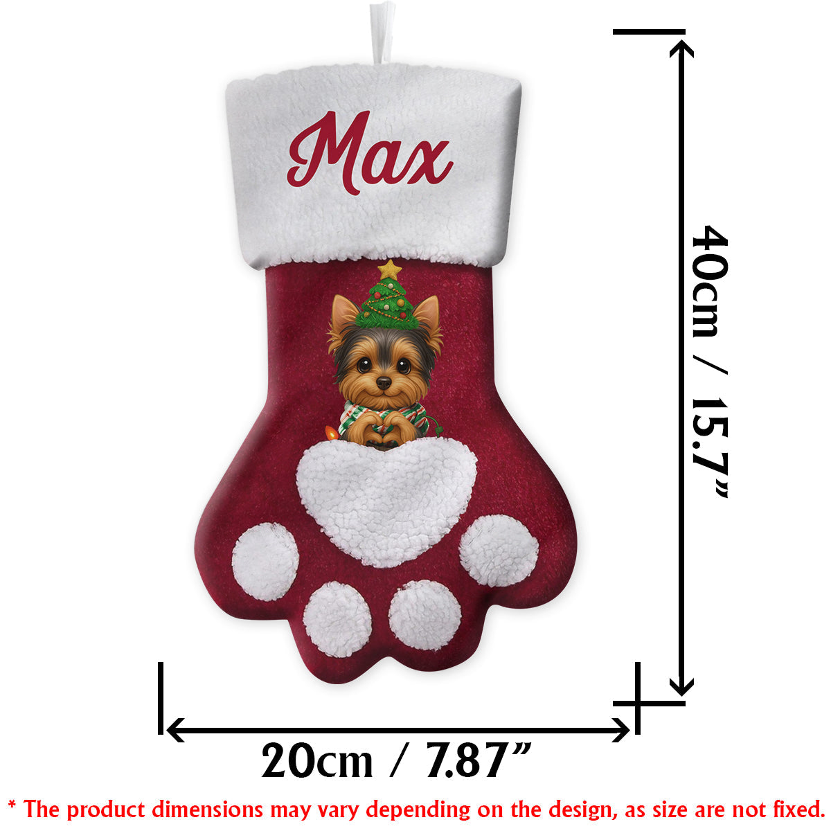 Joyeux Woofmas ! - Chaussette de Noël personnalisée en forme de chien